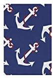 Anchors Away EcoVinyl Tablecloth Nautical Red, White, and Blue (60 Round)