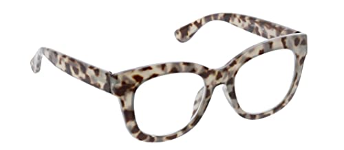 Peepers by PeeperSpecs Oprah\'s Favorite Women\'s Center Stage Oversized Blue Light Blocking Reading Glasses - Gray Tortoise +2.50