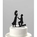 Groom Proposes to His Bride Cake Topper Wedding Engagement