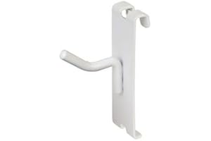 ONLY GARMENT RACKS 2" Grid Wall Hooks for Grid Panel Displays, 1/4" Diameter Wire, Heavy Duty, White