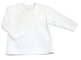Baby and Toddler Soft Cotton T-shirt, White Long Sleeve Undershirt for Boys / Girls