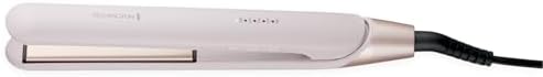 Remington Straightener [Advanced Ceramic + Almond Oil] Almond Allure (Ultra-Fast Heat Up, Digital Temperature Control, Curved Design for Curls & Waves, Extra-Long Plates, Worldwide Voltage) S4807