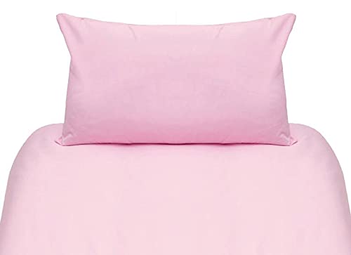 Pyrhan Ltd, Toddler Cot Sheets 140x70 Fitted Sheet Set with Pillowcase | 100% Cotton Next to Me Crib Sheet | Crib Bed Sheets | Cot Bed Toddler Bedding Set, (PINK)