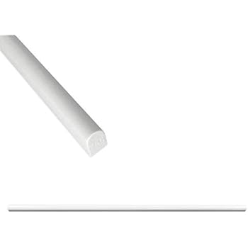 High Pencil Liner 1/3 X 12 inch Pencil Tile Liner Trim Finishing Tile | Questech Molding Tile for Kitchen Bathroom Shower Ceramic Tile Transition Pieces (6 Pack, Polished Bright White)