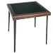 32" Square Wood Folding Table w/ Vinyl Inset