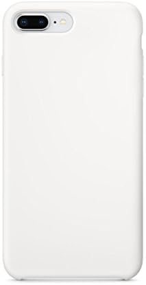 iPhone 8 Plus Case, iPhone 7 Plus Case Turboboost Liquid Silicone Gel Rubber Case Cover with Soft Microfiber Cloth Lining Cushion for Apple iPhone 7/8 Plus(Super White, Iphone7/8 Plus)