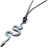 ARTIZANSTORE Snake pendant, snake necklace Handmade serpent, forged Jewellery pendant Viking Iron Jewelry Medieval Norse Pendant Necklace Party Wear Pendant
