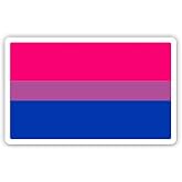 Bisexual Pride Flag Bi Sexual, 3 inch | Travel Souvenir for Water Bottle, Car, Laptop, Phone, Luggage