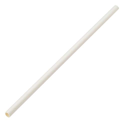 Utopia Paper Solid White Straw 8" 20cm, F90100-000000-B01024, Pack of 6000