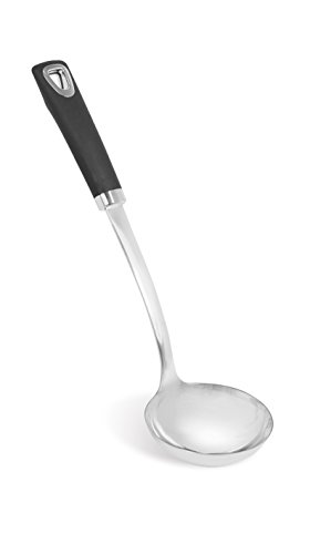 Internet's Best Stainless Steel Soup Ladle with Rubber Grip | Large Kitchen Utensil Spoon | Punch Bowl and Soup Pan Ladle - Thumbnail 3