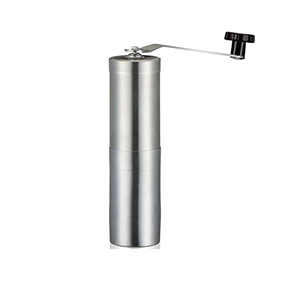 TAOBEGJ Manuelle Kaffeemühle, Kaffeebohne Hand Kurbelschleifer für Reisen oder Camping,Stainless Steel