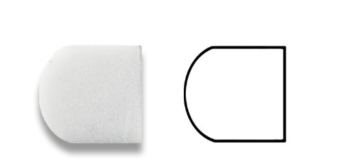 Carrrara White 3/4" X 12" Marble Polished Bullnose Pencil Liner Trim