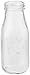 Circleware Country Milk Bottles, Set of 6, 10.5 oz, Drinking Glasses Glassware for Water Juice, Beer and Bar Liquor Dining Decor Beverage Gifts, 6pc, Dairy Cow Set