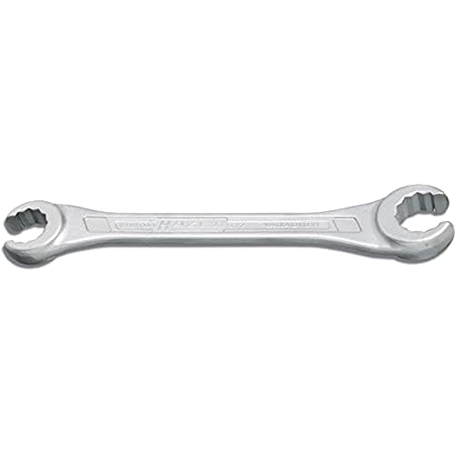HAZET 612-24X27 260 mm 12-Point Profile Double Box-End Open Wrench - Chrome-Plated