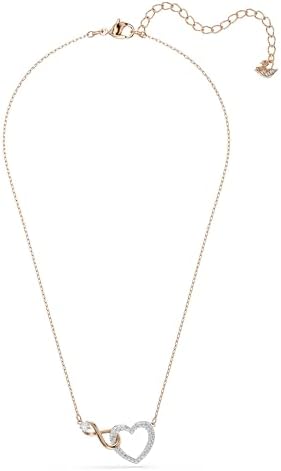 Collana Infinity, Cuore, Bianca, Mix Finiture
