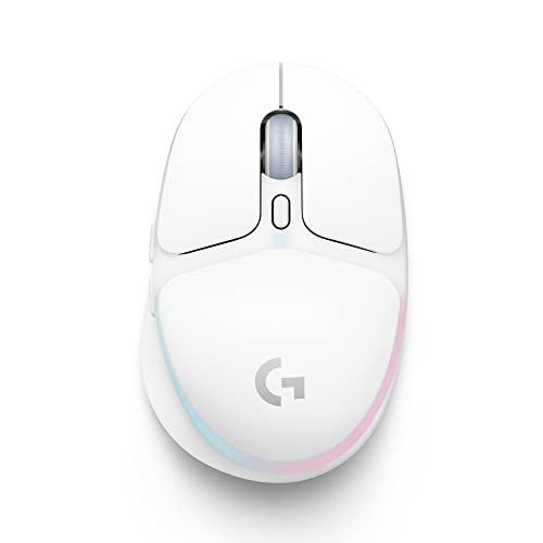 Logitech G705 kabellose Gaming-Mouse, Anpassbare LIGHTSYNC RGB-Beleuchtung, Kabellose Verbindung via Lightspeed und Bluetooth, Leicht, PC/Mac/Laptop – Weiß