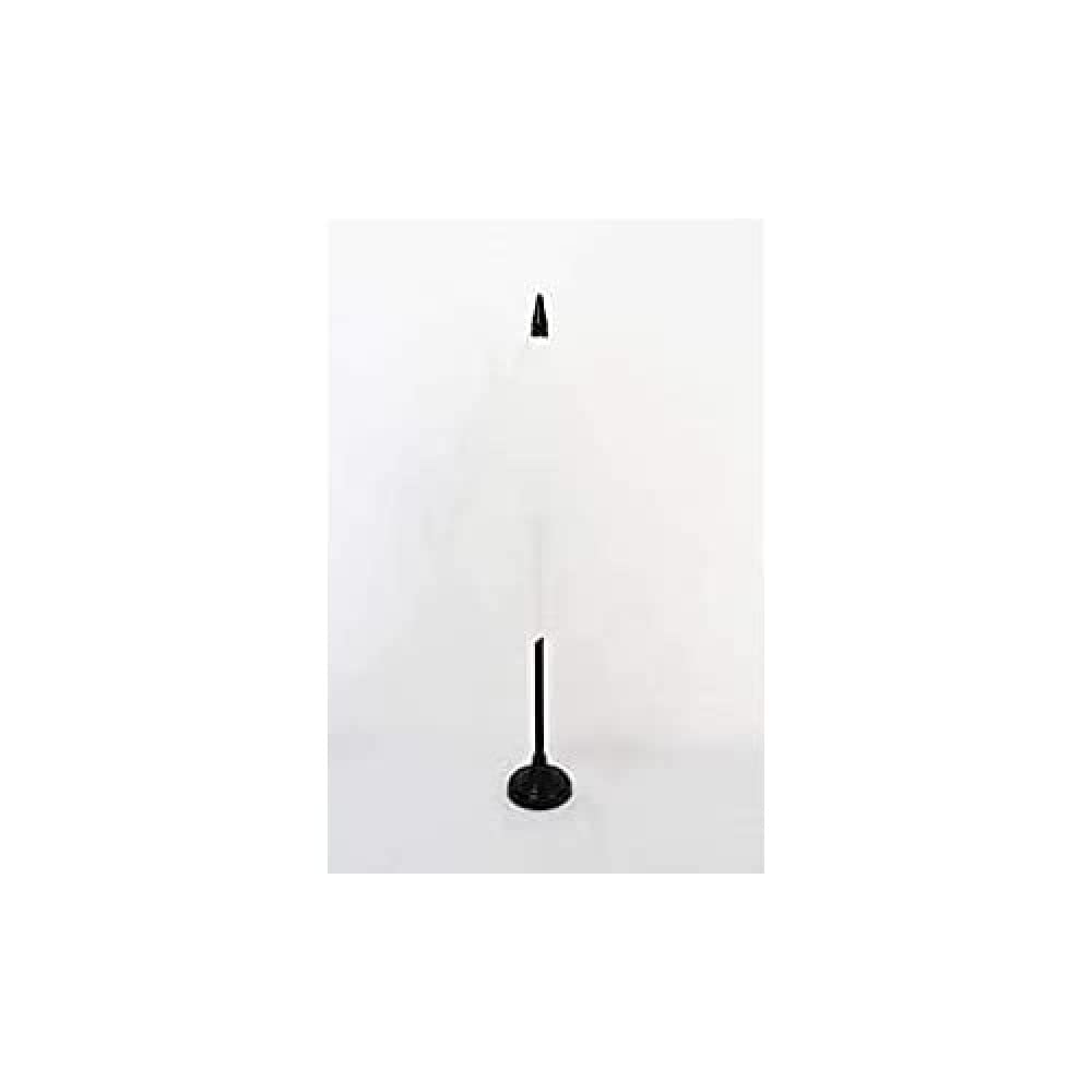 AZ FLAG - Race officer white Table Flag 4'' x 6'' - Racing Office Mini Banner 100% Polyester 15 x 10 cm - Mini Desk Flag with 10'' Pole and Black Plastic Base