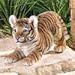 Collections Etc Hand Painted Tiger on The Prowl Figurine for Indoor/Outdoor Use - Resin Garden Statue Decoration with Realistic Texture, Hand-Painted Black Tiger Stripes