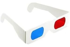 3DSTEREO GLASSES 3D Red/Cyan White Cardboard Glasses - Anaglyph Images - 1 Pair
