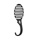 Wet Brush Hair Brush Shower Flex Squirt Hair Detangler with Ultrasoft IntelliFlex Bristle Hangable Hook Designed Shower Hair Detangling Comb (Black)