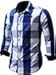 Neleus Men's Long Sleeve Button Down Plaid Shirts,112,Blue,L,EUR XL