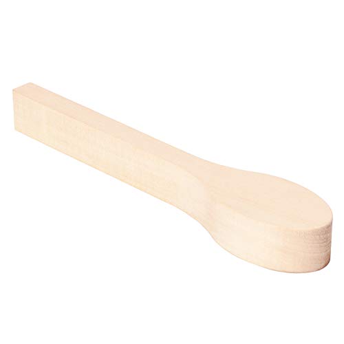4 Pack Wood Carving Spoon Blank Basswood Unfinished Wooden Craft Whittling Kit for Whittler Starter Kids