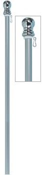 5' Aluminum Anti-Furl Rotating Poles Silver