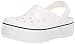 Crocs Kids' Crocband Platform Clog | Comfortable Slip-On Platform Shoes, White/White, 3 US Big Kid