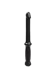 Doc Johnson Classic - Anal Push - 12.5 Inch - 7 Inch Usable Length - Dildo with Handle - Black