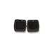 CzechMate 6mm Square Glass Czech Two Hole Tile Bead - Black