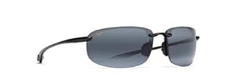 Maui Jim Men's Ho'Okipa 407-02 Black Semi-Rimless