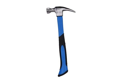 Century Drill & Tool 72244 Straight Claw Fiberglass Hammer, 16-Ounce, Blue, Bla…