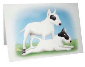 Bull Terrier (white) Notecards (pack of 10)