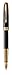 PARKER Sonnet Fountain Pen, Black Lacquer with Gold Trim, Solid 18k Gold Medium Nib