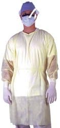Blue Isolation Gown, Advantage 1, Elastic Cuff - Case of 50