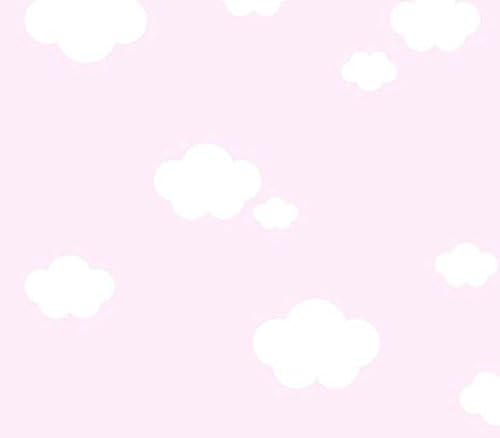 Pink and White Clouds Wallpaper For Children's Bedroom 587 – 2 treboli