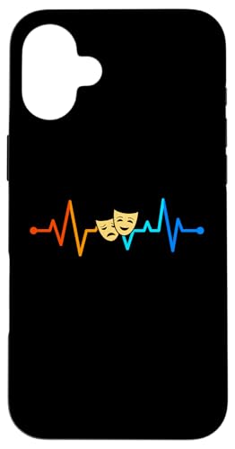 Retro Musical Theater Heartbeat for Actor Actresses Case for iPhone 16 Plus