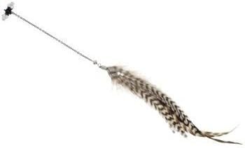 Michelle Roy - Couture Feather & Crystal Hair Clip - Large - Brown Striped