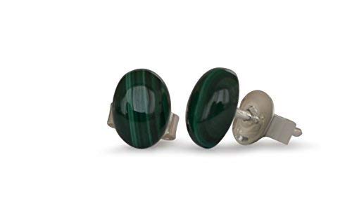 Vifaleno Malachite Pendant, Natural, Green, 1.20cm, 1.20cm, 925 Silver