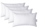 LANE LINEN 12x20 Pillow Insert - Set of 4 White