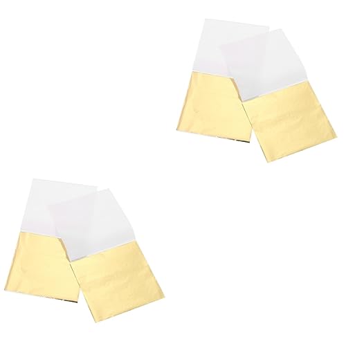 SEWACC 400sheets Gold Leaf Sheets for Art Gilding Craft Foil DIY Decorations Party Decorations Manicure Supplies