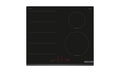Bosch PIX631HC1E Serie 6, Piano Cottura a Induzione, FlexInduction: più Flessibilità, DirectSelect, PerfectFry plus, Home Connect, senza Cornice, Nero, 60 cm