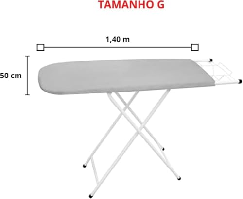 Capa para Tábua de Passar Roupa com Forro Térmico e Espuma, Proteção para Tábua de Passar.(TAMANHO G)