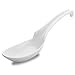 Hiware 12-piece Asian Soup Spoons, Rice Spoons, Chinese Won Ton Soup Spoon - Notch and Hook Style, White primary