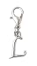 It's All About...You! Letter Initial Stainless Steel Clasp Clip on Charm Letter L 73L