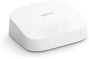 Amazon eero Pro 6 mesh Wi-Fi 6 router | Fast and reliable gigabit speeds | connect 75+ devices | Coverage up to 2,000 sq. ft. | 2020 release