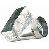 HVAC Angle Boot, 90 Degree, Galvanized, 4 x 12 to 6-In.