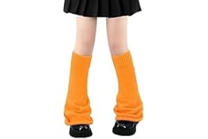 heyheyshine Y2k Star Skull Print Two Side Wear Knitted Leg Warmers Socks Punk Girls Japanese Kawaii Streetwear Leg Cover, Ora