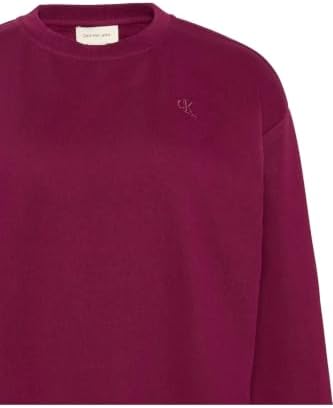Donna Felpa Archive Logo French Terry Girocollo, Rosso (Berry Glaze), L