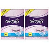 Always Thin Dailies Wrapped Liners, Unscented, 162Count (2 Pack)